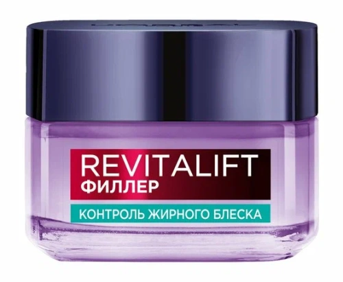 LOREAL крем-гель гиалуроновый ревиталифт филлер контроль жирного блеска 50мл